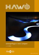 Capa da Revista conta com uma fotografia de uma peça em exposição, de uma canoa Karajá