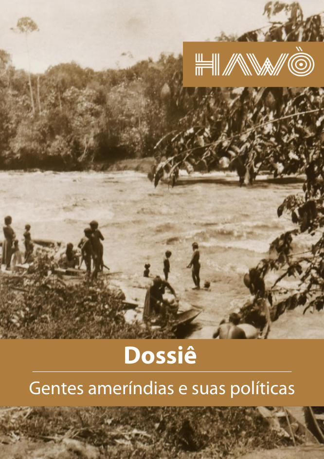 Fotografia de Curt Nimuendajú - índios Hohodene, dirigindo-se para a maloca Tucandira dos Awadzurunai passando a Yandu-Cachoeira (1927) – Acervo Fotoetnográfico da Coleção Carlos Estevão de Oliveira do Museu do Estado de Pernambuco.